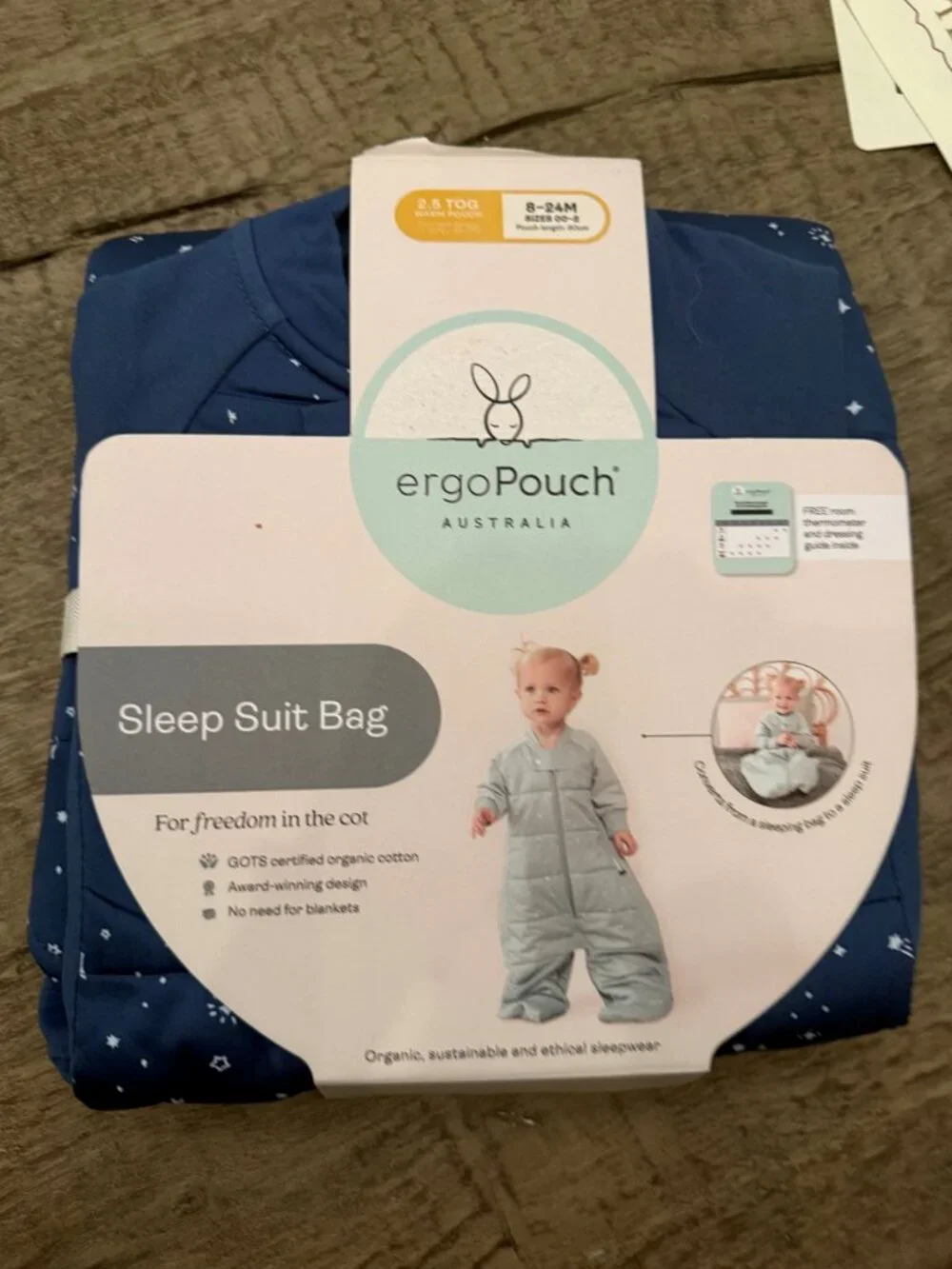 organic cotton sleep suit bag